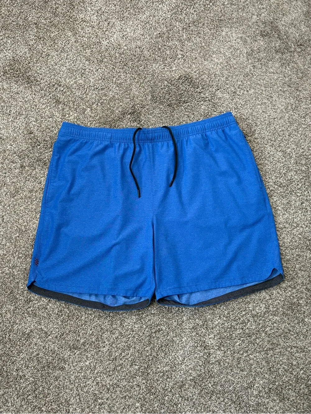 Men’s Rhone Mako Tech Active Training Shorts Size XXL Blue Work Out Pockets